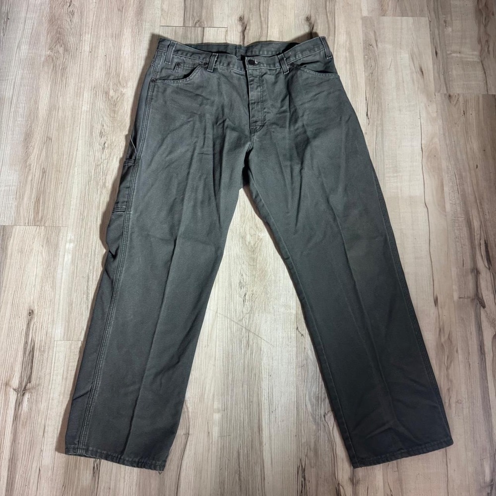 Vintage Dickies Army Green Relaxed Fit Carpenter Pants 36x30 Skater Workwear